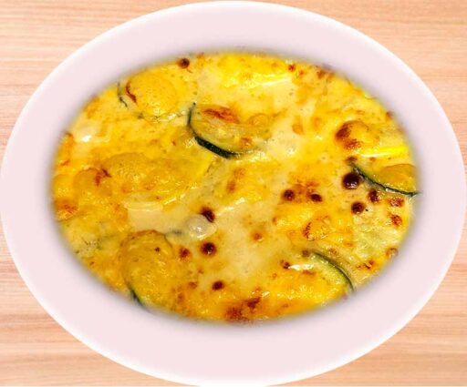 yellow squash & zucchini au gratin